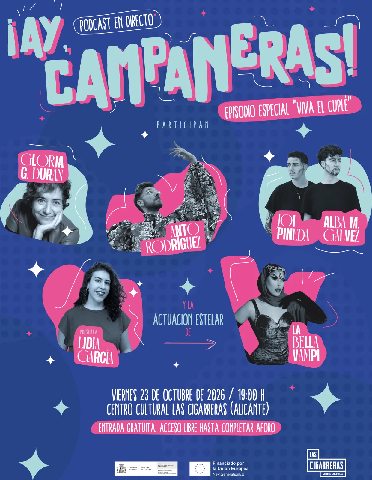 Podcast «Ay, campaneras» graba en directo en Las Cigarreras el 23 de oct