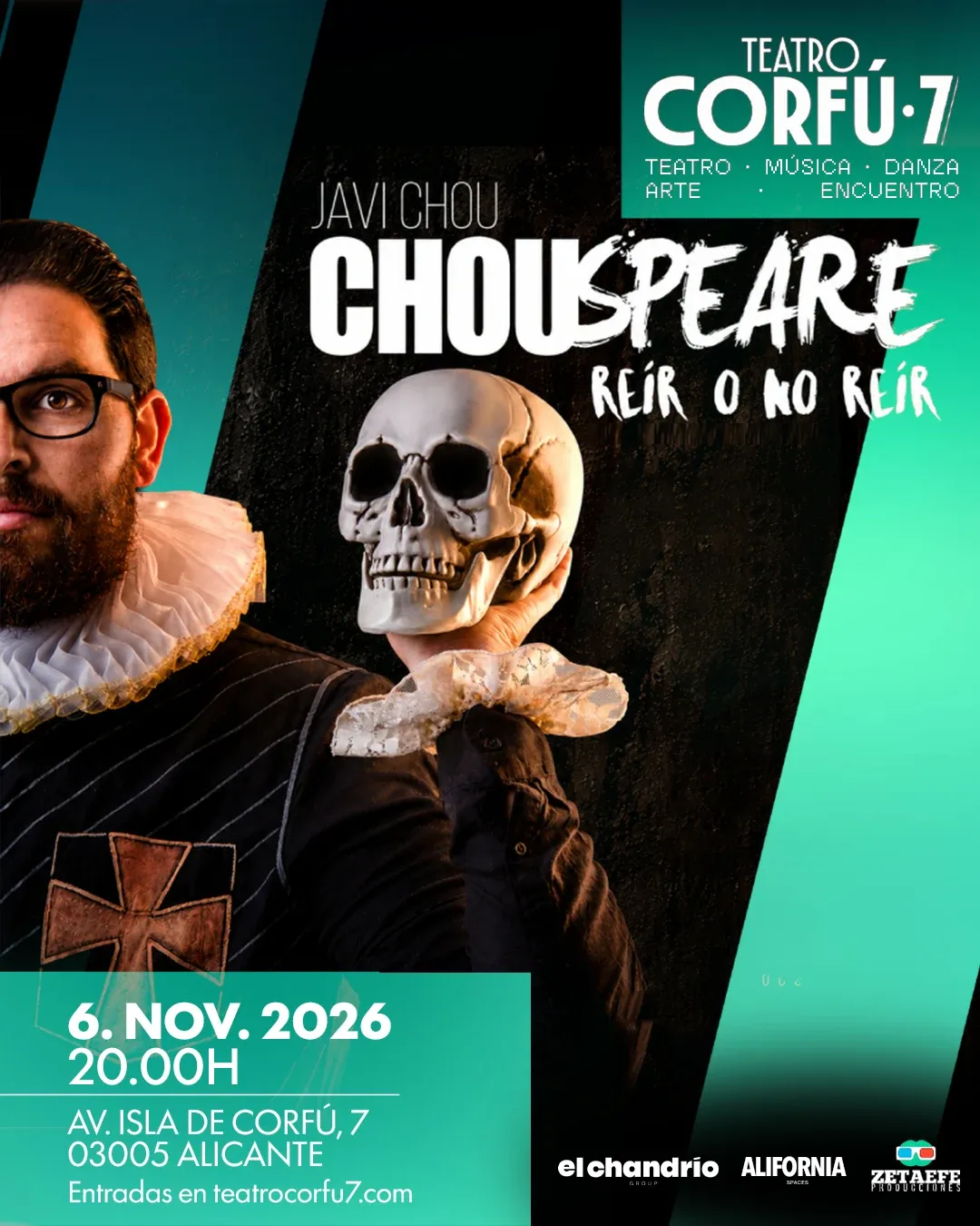 Chouspeare de Javi Chou en el Teatro Corfú 7 el 6 de noviembre