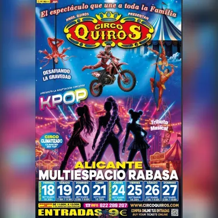 Circo Quirós en Rabasa: doce funciones del 18 al 27 de septiembre