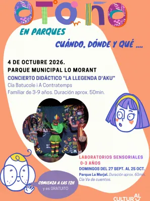La Leyenda d'Aku, teatro musical para niños en Lo Morant el 4 oct