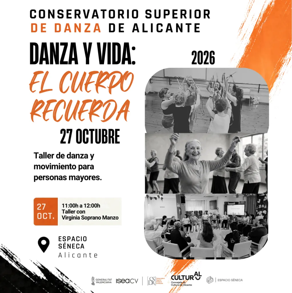 Taller de danza para mayores en el Espacio Séneca el 27 de octubre