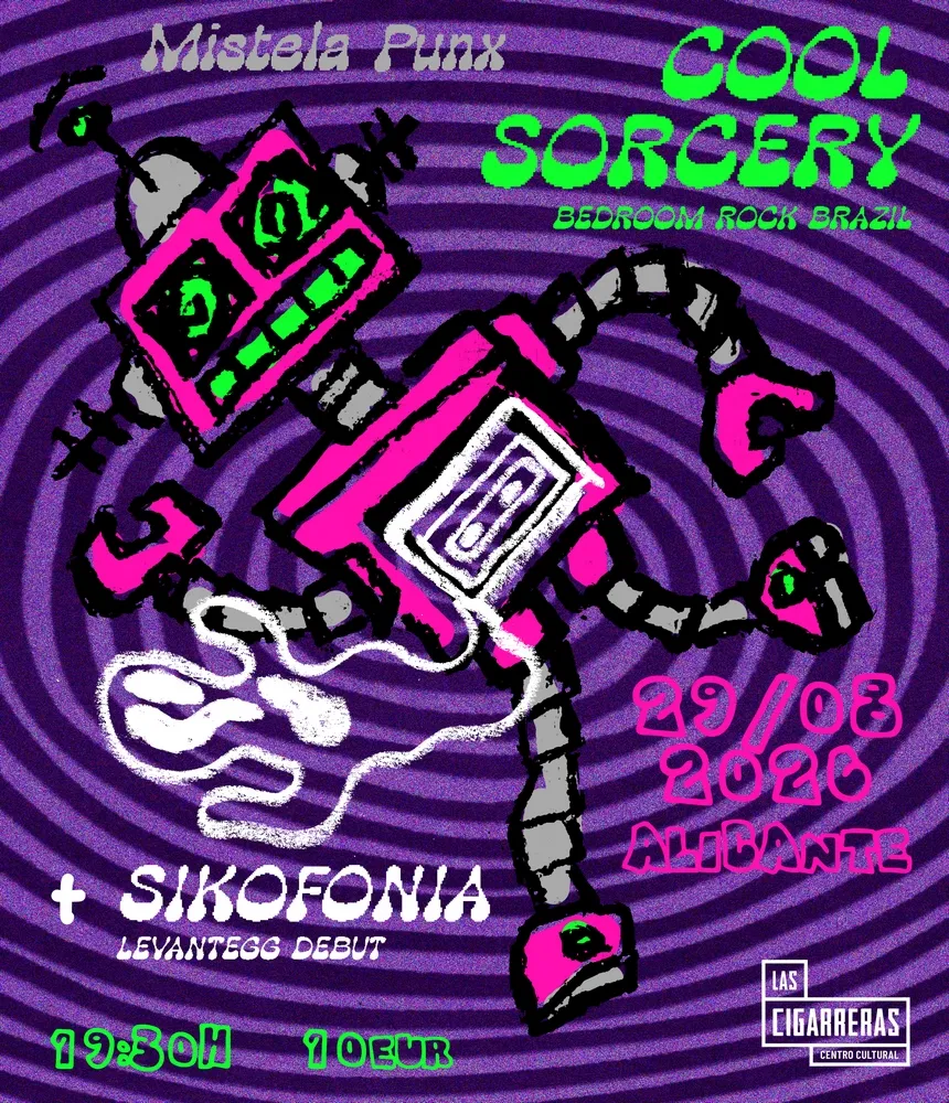 Conciertos en Alicante el 29 de agosto: Cool Sorcery y Sikofonia en directo
