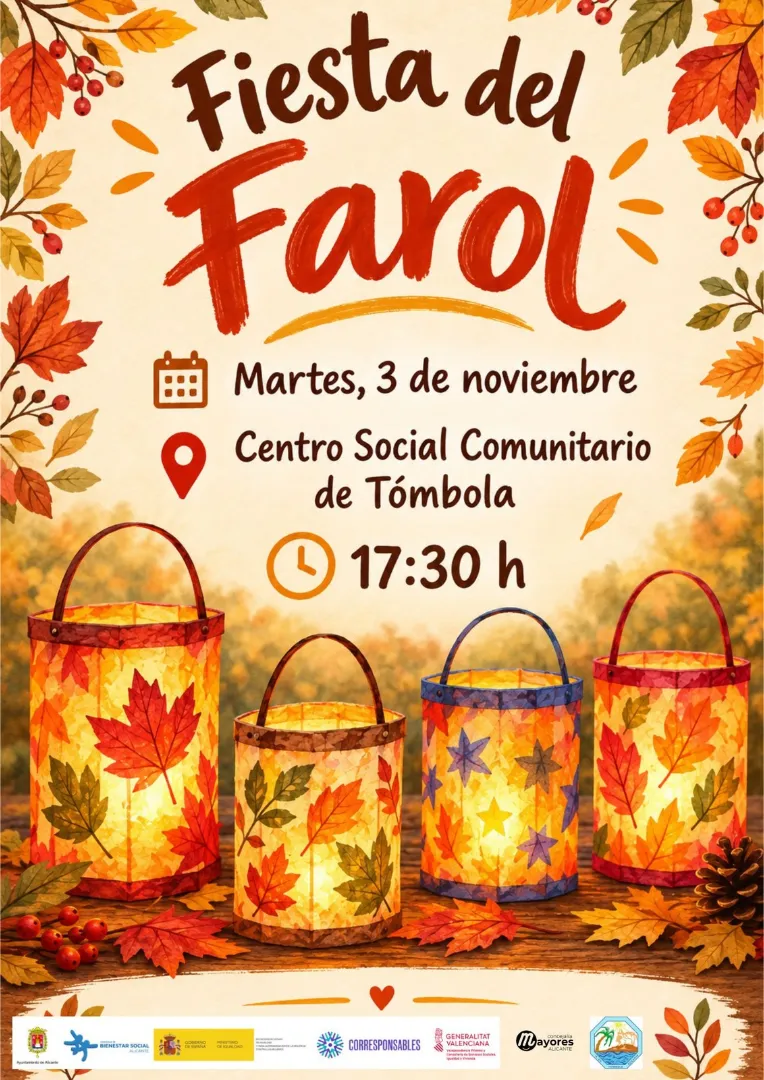 Fiesta del Farol de Tómbola: paseo y castañas el 3 de noviembre