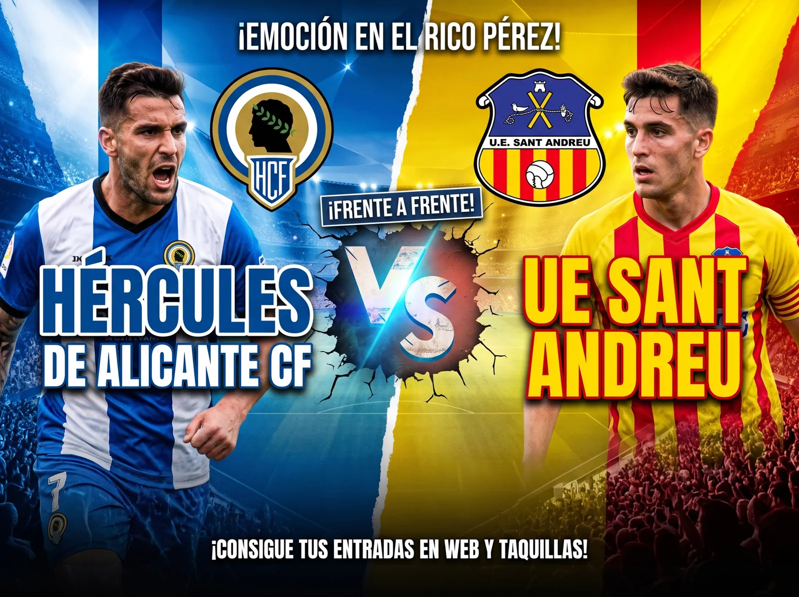 Hércules - UE Sant Andreu en el Rico Pérez, lunes 12 de octubre