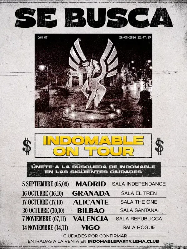 Indomable Party en Sala The One: rap en español el 17 de octubre