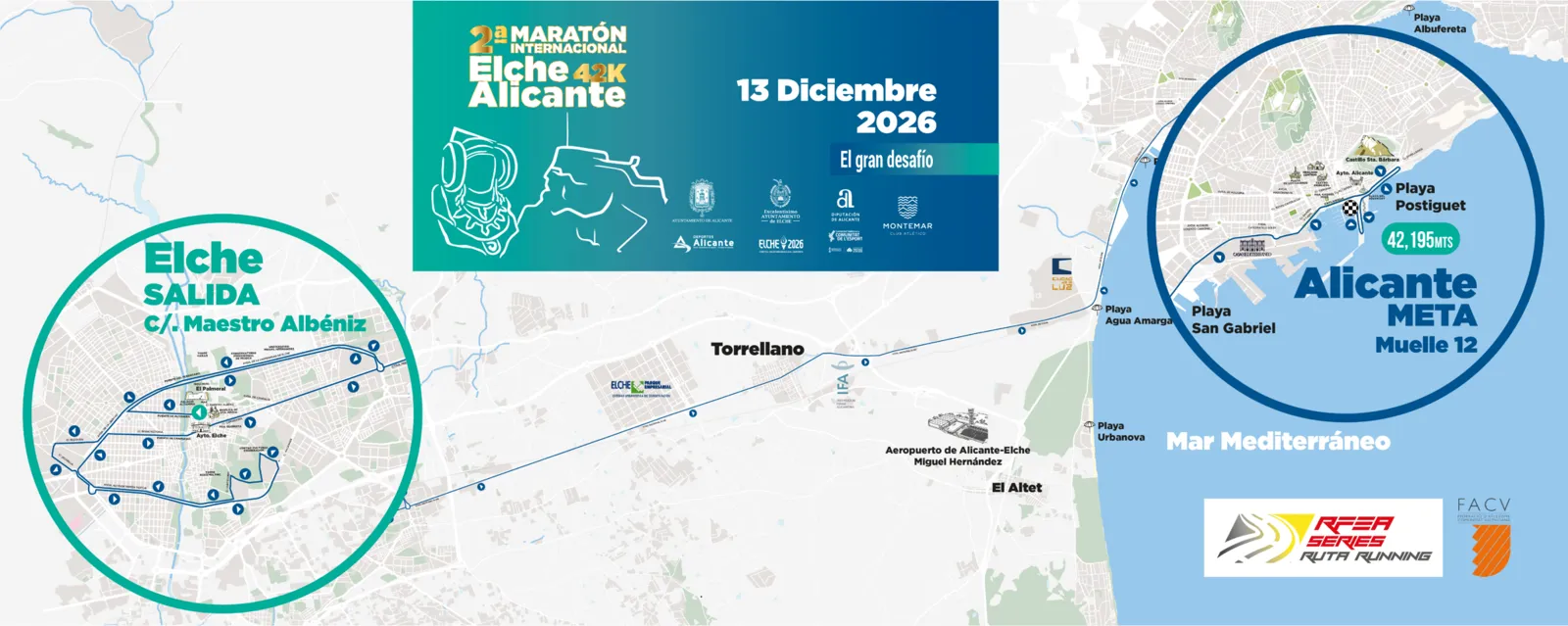 II Maratón Internacional Elche-Alicante el 13 de diciembre