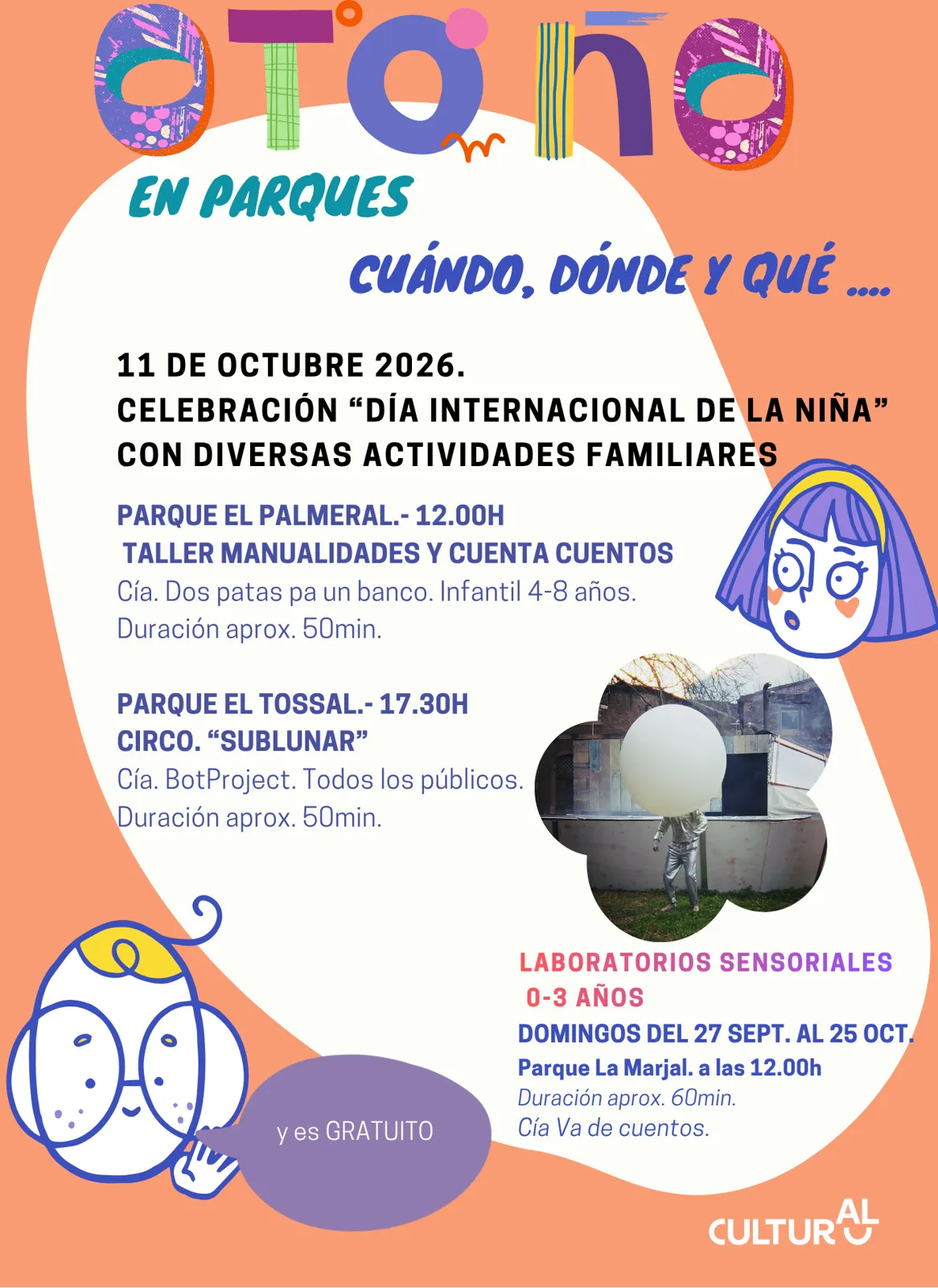 Taller y cuentacuentos gratis en El Palmeral el 11 de octubre