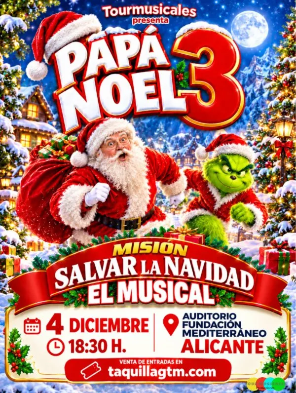 Papá Noel: Misión Salvar la Navidad 3 en la Fundación Mediterráneo el 4 de diciembre