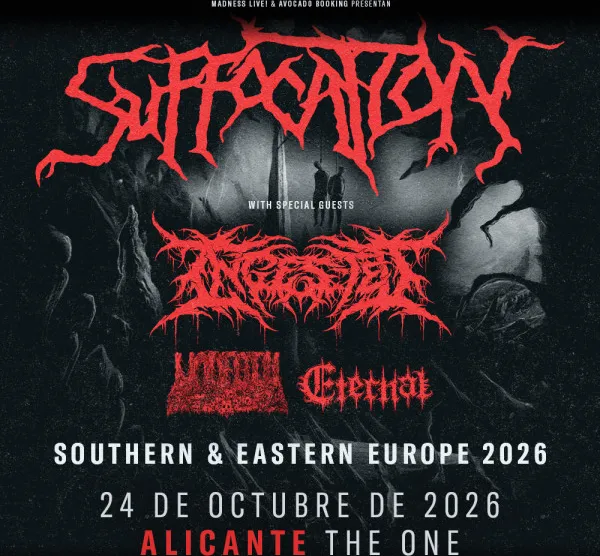 Suffocation + Ingested + Undeath en Sala The One el 24 de octubre