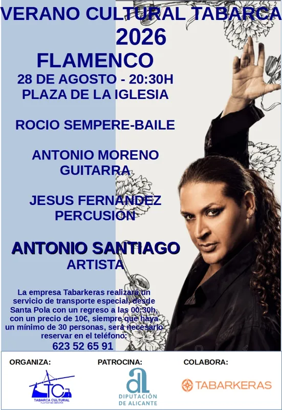 Flamenco en el Verano Cultural de Tabarca, el 28 de agosto