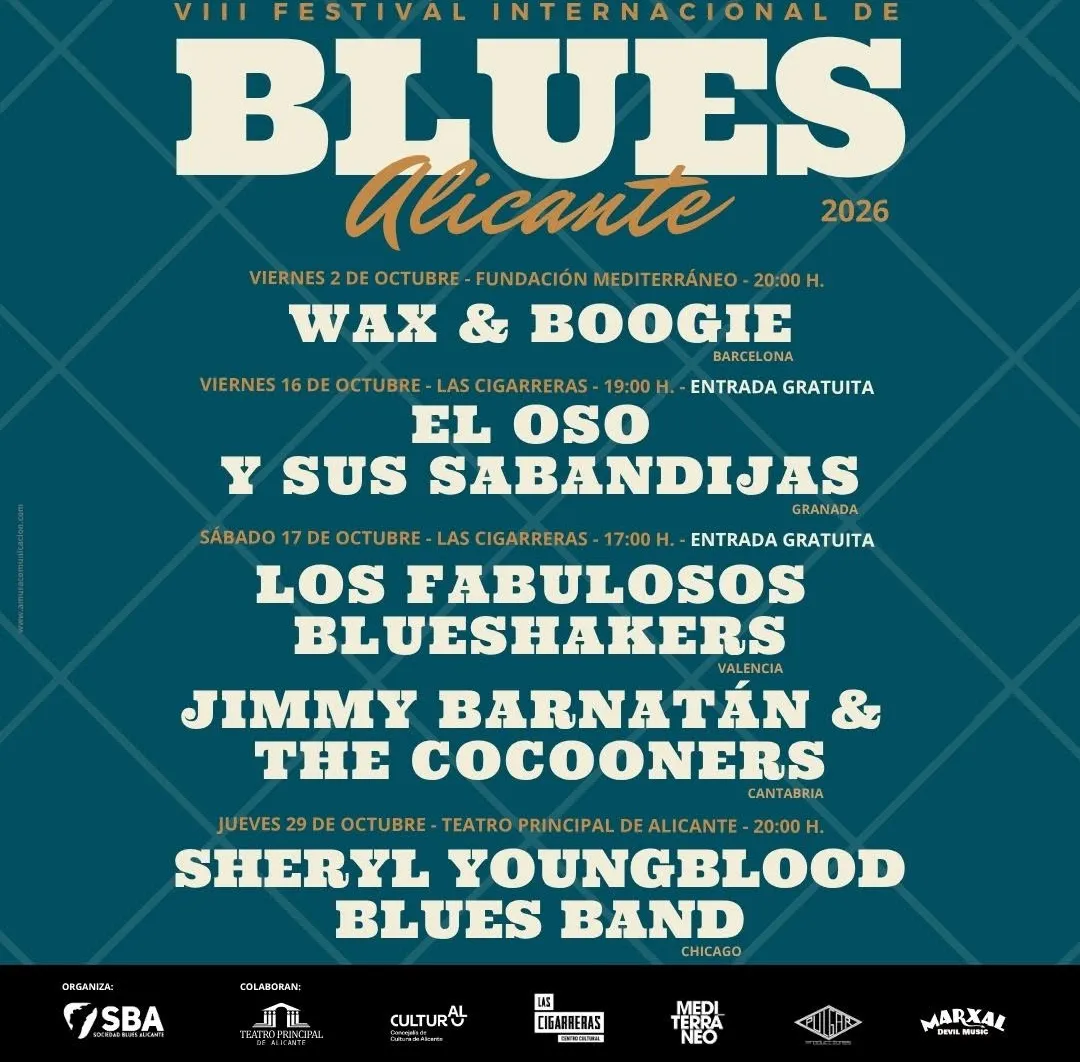 VIII Festival de Blues de Alicante: dos noches gratis en Cigarreras