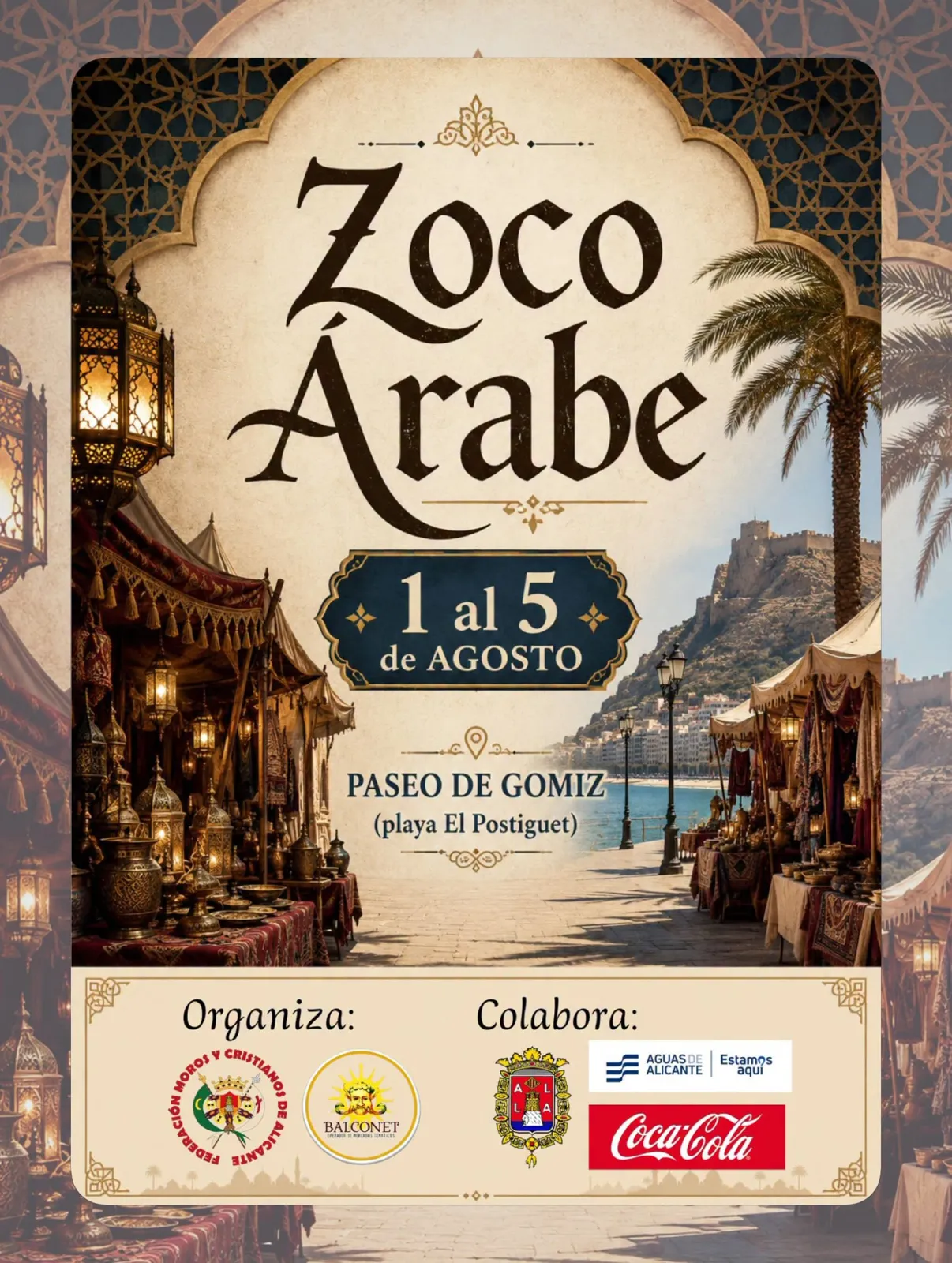 El Zoco Árabe llega al Postiguet: sabores, aromas y cultura junto al mar